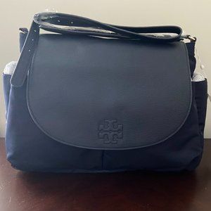 Tory Burch Nylon Messenger Baby Bag- Tory Navy- Never Used New With Tags